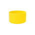 A silicone boot for a tumbler in bright yellow, featuring a simple round design and a smooth finish.