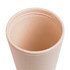 A drink container featuring a beige, speckled design. It has a smooth interior and an attached lid.