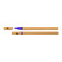 A cardboard pen with a blue tip and cap, featuring a logo on the side, made from recyclable materials.