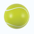 A bright yellow tennis ball with a white curved stripe detail, designed for high bounce.