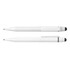 A Chameleon Pen / Stylus featuring a sleek white design, with both a ballpoint pen and stylus tip.