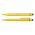 A yellow Chameleon Pen / Stylus, featuring a pen tip on one end and a stylus tip on the other, positioned side by side.