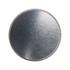 A silver round tin with a smooth, brushed metallic surface.