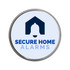 A silver round tin featuring the logo of "Secure Home Alarms" with a stylized bell and house design.