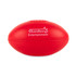 A red football-shaped stress reliever with the branding "BrainBlast Entertainment."