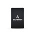 A solid black power bank featuring a prominent logo. The design is sleek and compact, suitable for portable use.