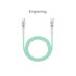 A mint green 100W Fast Charging Cable with USB-C connectors at both ends, featuring a logo on one side.