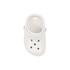 A white clog shoe fridge magnet featuring ventilation holes and a circular hole on top.