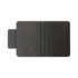 A grey passport holder with a textured finish, featuring a global tracking tag and indicator lights.