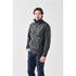 Men's Catskill Anorak in dark grey, featuring a half-zip front, long sleeves, and a logo on the chest.