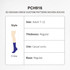 A pair of purple crew socks, designed with a custom pattern, presented with product details and a logo.