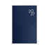 A navy blue A5 day-to-day diary featuring a textured pattern and a year indicator on the cover, along with a logo.
