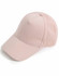 A light pink Jacquard Texture 5 Panel Cap with a curved brim and a branding logo.