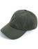 A cotton twill unstructured cap in olive green, featuring a logo on the front and ventilation holes.