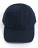 A navy cotton twill unstructured cap with a curved brim and a logo on the front.