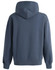 A navy blue unisex premium fleece oversized hoodie with a hood and long sleeves. It features a branding logo.
