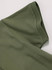 A green ladies ultrafine cotton pique polo, featuring a folded sleeve with a smooth texture and branding detail.