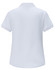 A white ladies ultrafine cotton pique polo shirt with short sleeves and a collar. Features a branding logo.