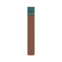 A custom PU bookmark in brown and teal, featuring two brass studs at the top.