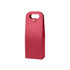 A drink bottle bag in red with a handle, designed to hold two wine bottles. Features a simple, modern design.