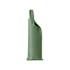 A drink bottle bag in elegant green PU leather with a decorative handle and a gold-tone snap button.