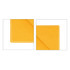 A full-colour yellow PU bookmark with decorative stitching along the edges, featuring two corners.