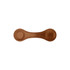 A PU leather magnetic bookmark in a rich brown colour with a smooth finish and rounded ends.