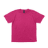 A pink short-sleeved tee with a tag inside and no visible branding on the exterior.