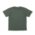 A green t-shirt with a classic crew neck design, featuring a logo on the label.