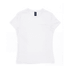 A white women's surf tee displayed flat. The shirt has a logo on the collar area.