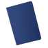 A navy blue A5 notebook with a smooth cover and a simple design. It includes a logo on the front.