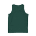 A green youth core singlet with a plain design and a label at the neckline. It has a logo on the label.