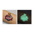 Glow in the dark temporary tattoos featuring a kangaroo design with vibrant colours. The image displays both the regular and glowing versions.