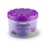 A purple air freshener container labelled "Lavender" with a floral design and a twist-off lid.
