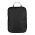 A black packing cube with a handle and zipped compartments, designed for organisation and storage.
