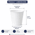 A single walled white paper cup with dimensions of 200ml, featuring a logo.