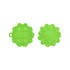 A bright green, textured popper ball with a smooth section and several raised dots. It features a small handle.