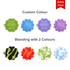 A set of colourful Popper Balls in various hues, featuring a textured surface and a small handle.
