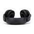 A pair of wireless headphones with a sleek black design, featuring cushioned ear cups and an adjustable headband.