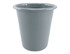 A grey enamel tumbler with a smooth finish, featuring a rounded top and a simple design.