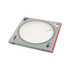 A custom CD-style gift box featuring a design resembling a turntable in grey and red. Includes a logo.