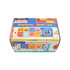 A colourful box containing seven pairs of emoji-themed socks, featuring various smiley faces and a playful design.
