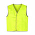 Hi-Vis reflective trim vest in bright yellow, featuring a Velcro placket. It has a simple, sleeveless design.