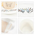A ceramic coffee mug with a dynamic mirror reflection design, featuring a white and orange striped pattern.
