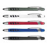 A collection of Havana stylus pens in green, white, red, blue, and dark grey with silver accents and a logo.