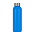 A drink bottle made of recycled aluminium, featuring a bright blue finish and a stainless steel screw-top lid.
