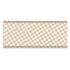 A custom lightweight scarf featuring a beige and cream checked pattern with a floral border design.