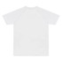 A white men's active t-shirt with short sleeves and a simple design, featuring a logo on the back.