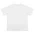 A plain white women's active t-shirt with short sleeves and a rounded neckline, featuring a logo.