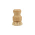A bamboo kitchen dish brush with a natural wooden handle and bristles for cleaning.
